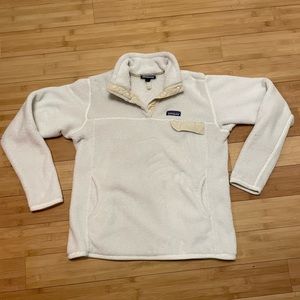 Patagonia Re-Tool Snap-T High Pile Fleece Pullover - Raw Linen White X-Dye